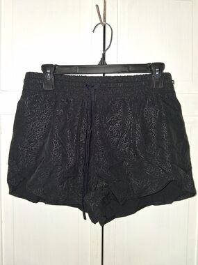Marika Black Elastic Waist Shorts with Subtle Stitch Detail